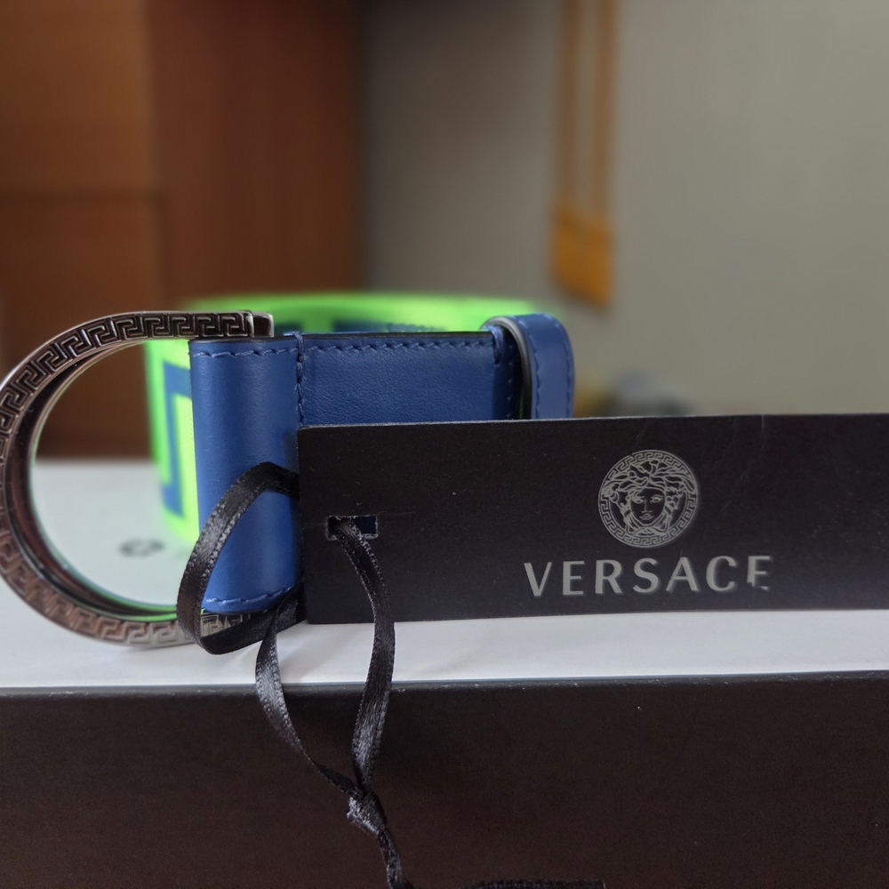Versace Blue and Green Belt